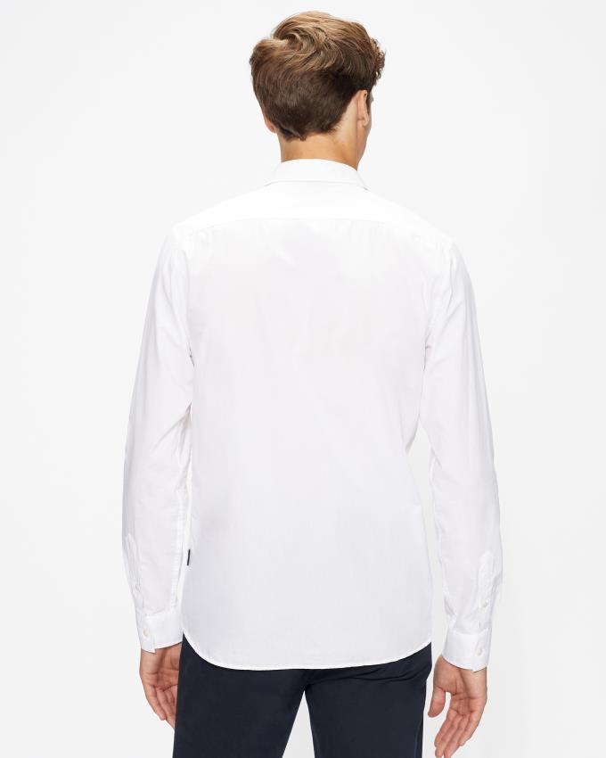 Chemises Ted Baker Poplin Blanche Homme | QYO-56877732